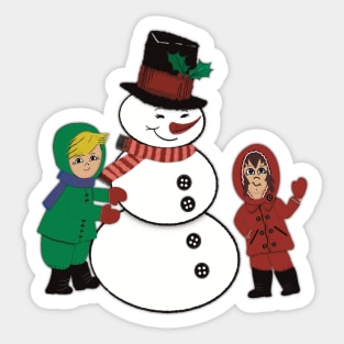 Making a Snowman Sticker
